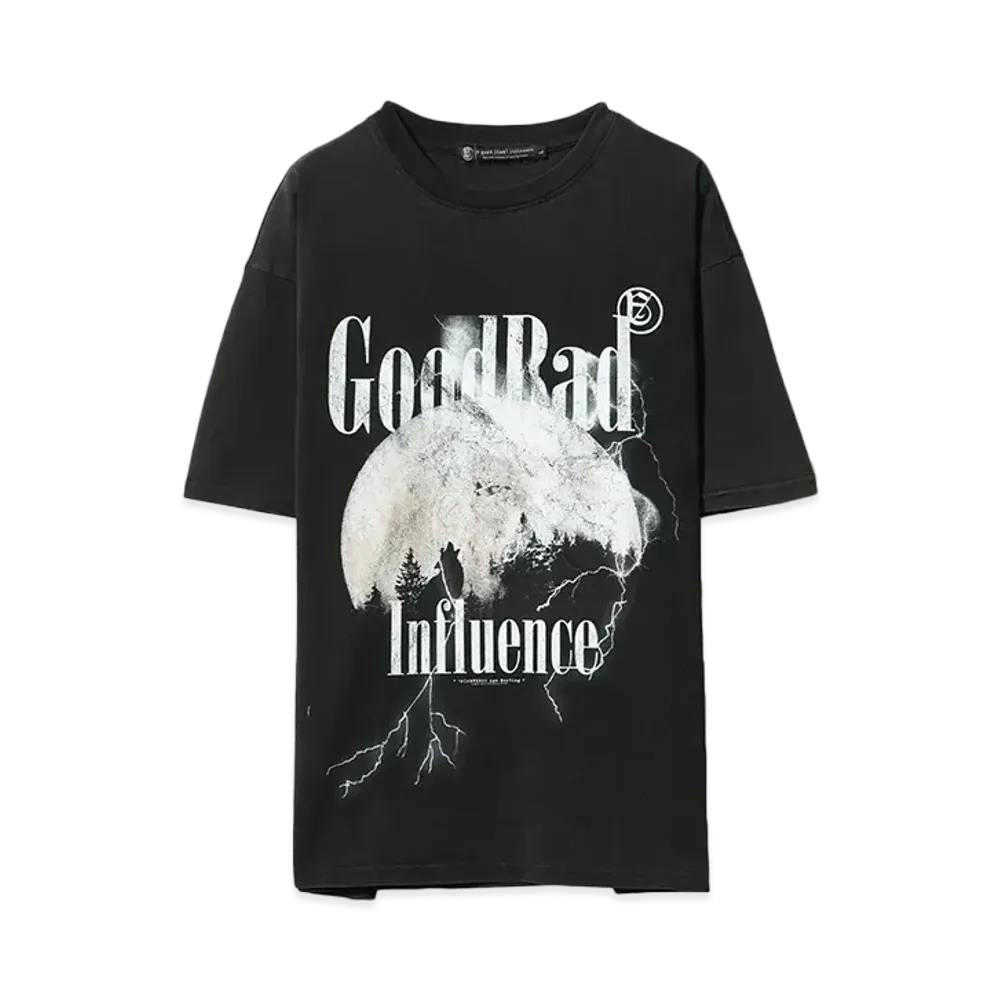 A GOOD BAD INFLUENCE MIDNIGHT MOON T-SHIRT "BLACK"
