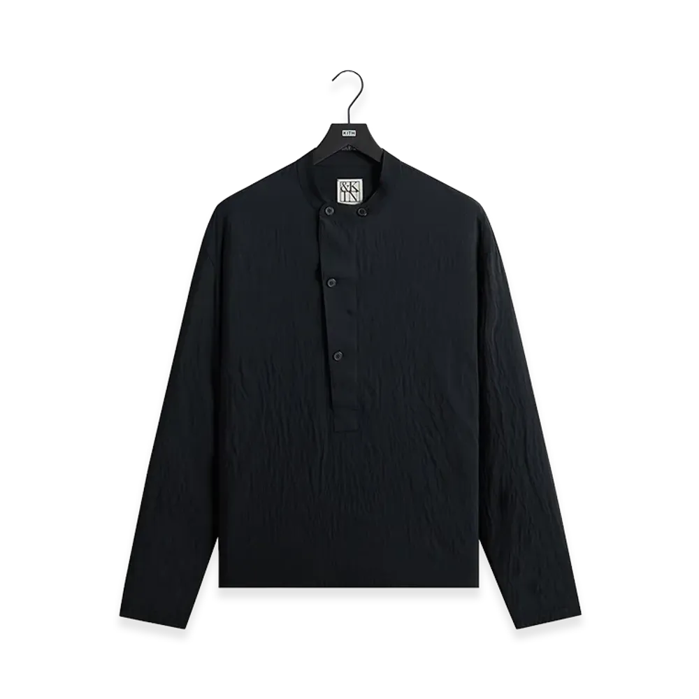Kith &Kin Wrinkle Cupro Leven Shirt "Black"