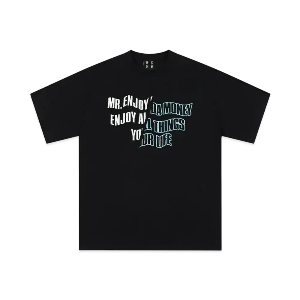 MR. ENJOY DA MONEY Cutting Font Short Sleeves "Black"