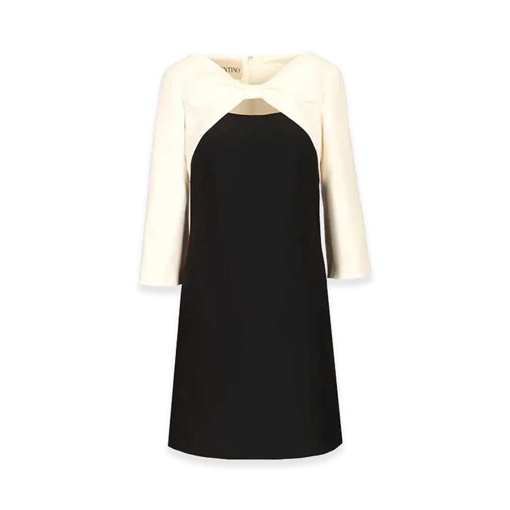 Valentino Women's Mini Cut-Out Crepe Dress "Black"