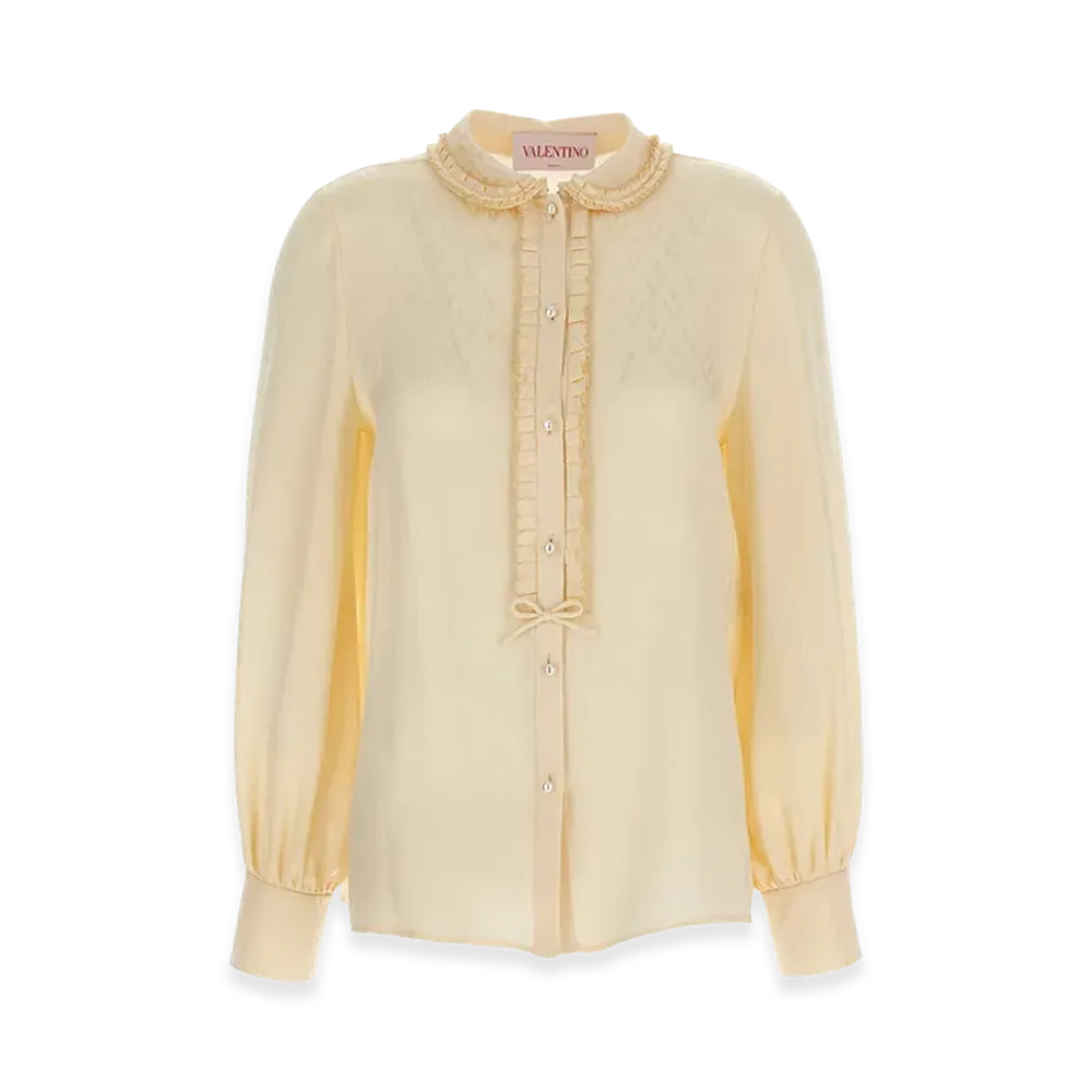 Valentino Garavani Women's 'toute La V' Shirt "Beige"