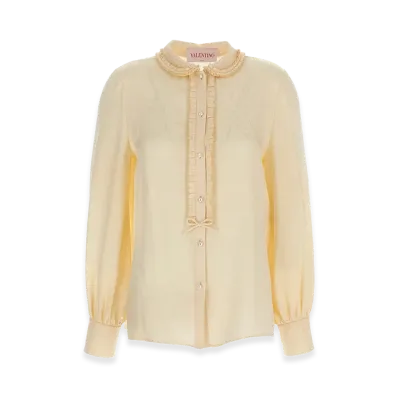 Valentino Garavani Women's 'toute La V' Shirt "Beige"