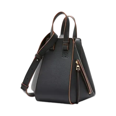 LOEWE Small Hammock Bag In Pebble Grain Calfskin "Black"