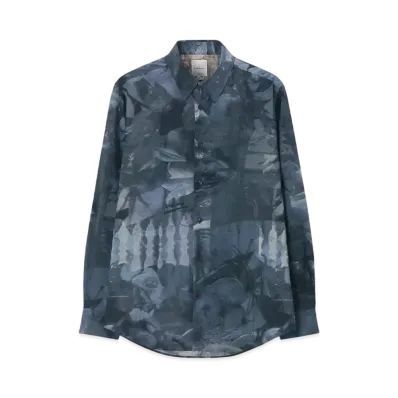 Paul Smith Color Photographic Shirt "GrayishBlue"