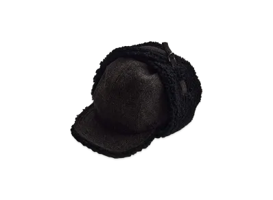 NICENESS M.Strick Tweed Mouton Hunter Cap "Charcoal"
