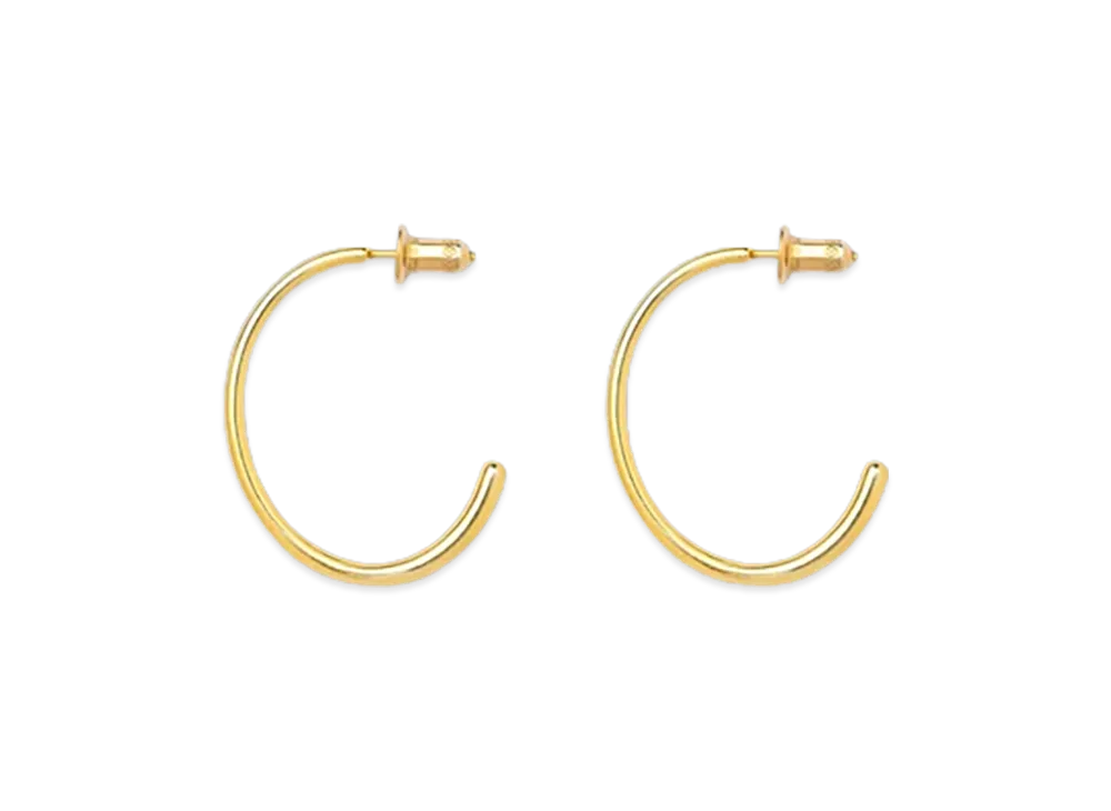 HYKE x END CUSTOM JEWELLERS Women's Small Round Tapered Earrings "Gold"