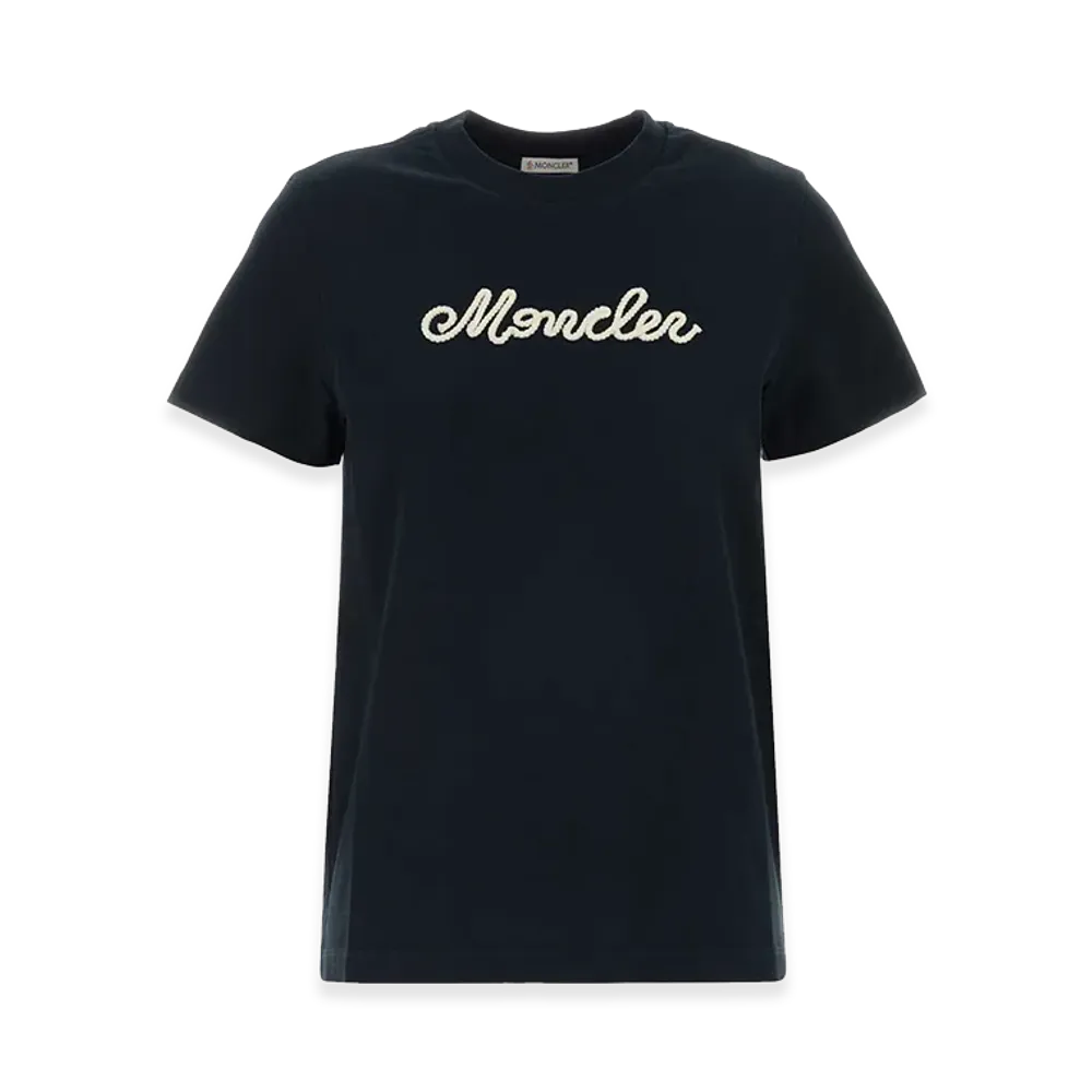 MONCLER Women's Cotton T-Shirt "Navy Blue"