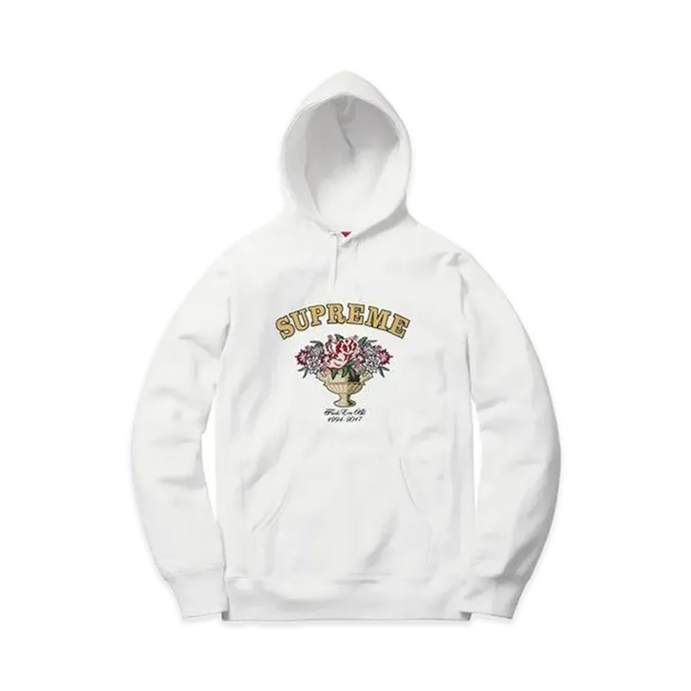 Supreme Centerpiece Hooded Sweatshirt "White"