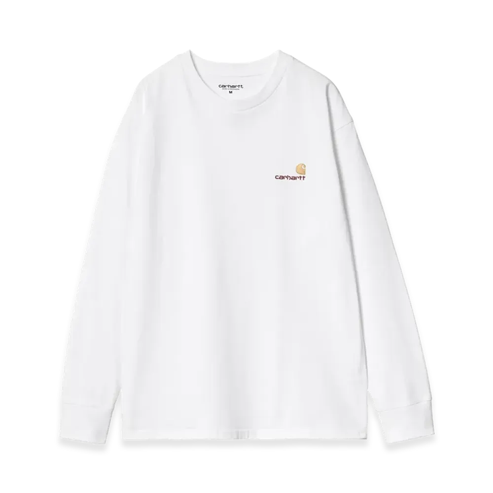 Carhartt WIP L/S American Script T-Shirt "White"