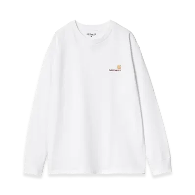 Carhartt WIP L/S American Script T-Shirt "White"