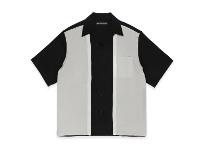 WACKO MARIA Switching 50's Open Collar Shirt "Light Gray"