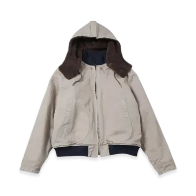 A.PRESSE Vintage WW2 US Navy Deck Hooded Jacket "Beige"