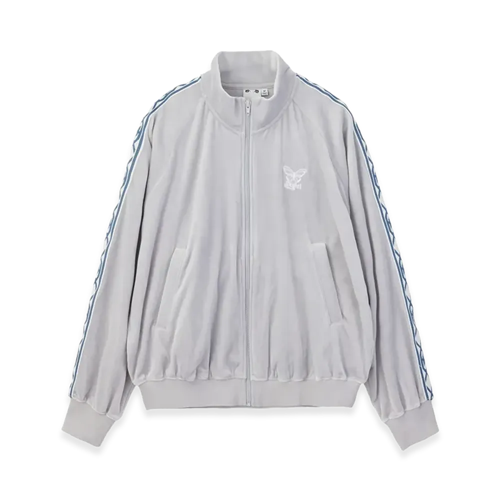 X-Girl Women's Butterfly Velour Track Jacket "Grey"