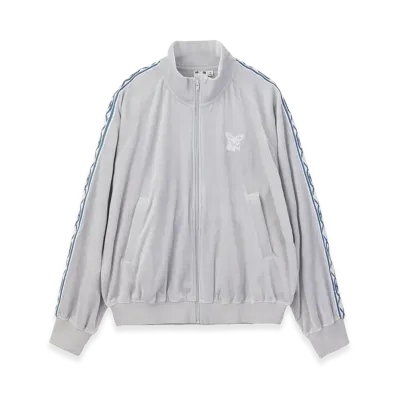 X-Girl Women's Butterfly Velour Track Jacket "Grey"