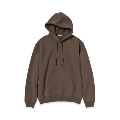 AURALEE Smooth Soft Sweat P/O Parka "Dark Brown"