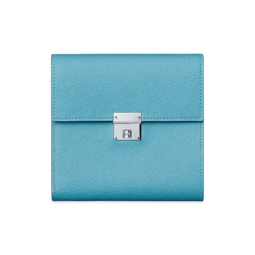 Hermes Clic 12 Wallet "Bleu Du Nord/Palladium"