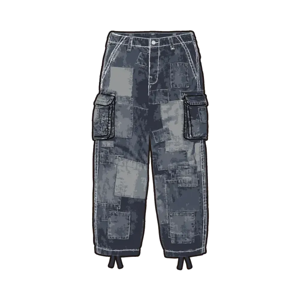 Supreme x True Religion Patchwork Cargo Pant "Indigo"