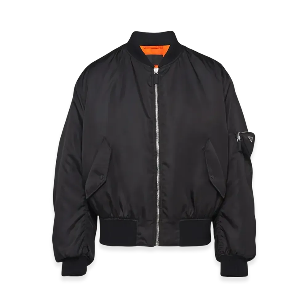 PRADA Re-Nylon Bomber Jacket "Black"