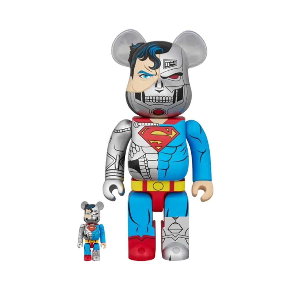 MEDICOM TOY "BEARBRICK" -RETURN OF SUPERMAN- Cyborg Superman 100% & 400%