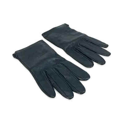 Louis Vuitton Logo Leather Gloves "Black"