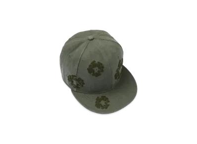 DENIM TEARS New Era Mono Wreath Canvas Fitted "Green"
