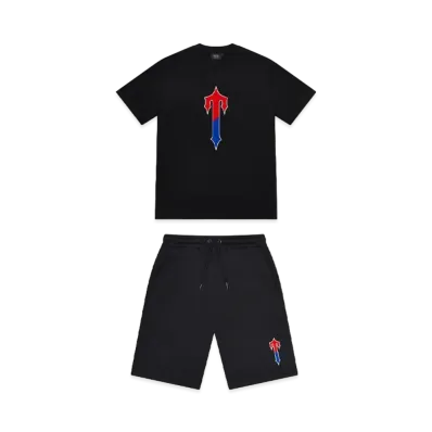 TRAPSTAR Irongate T Short Set "Black/Red/Blue"