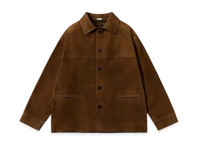 A.PRESSE Leather Chore Jacket "Dark Brown"