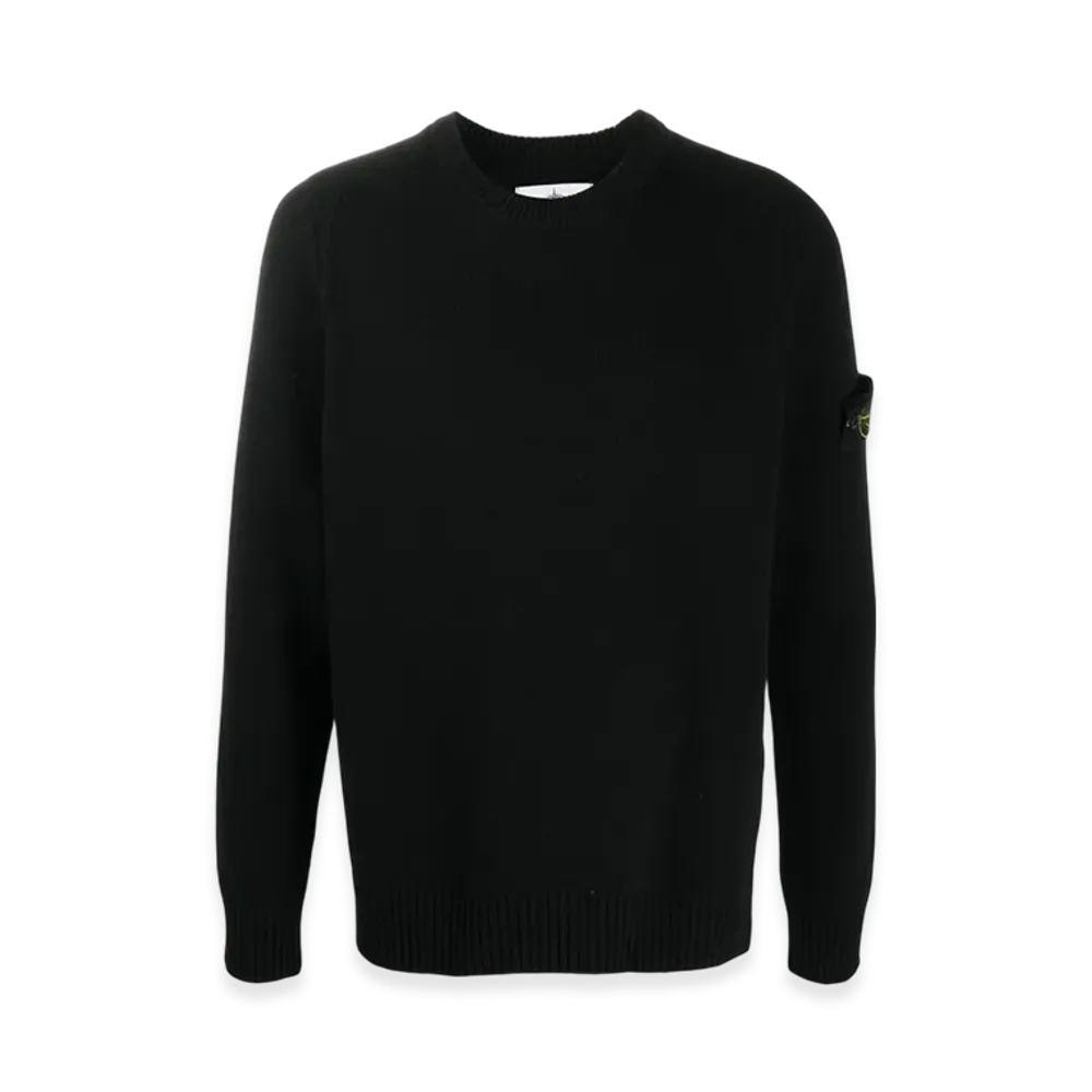 Stone Island 552A3 Lambswool Crew Knit - 20FW "Black"