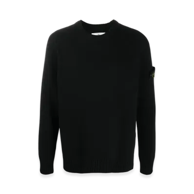 Stone Island 552A3 Lambswool Crew Knit - 20FW "Black"