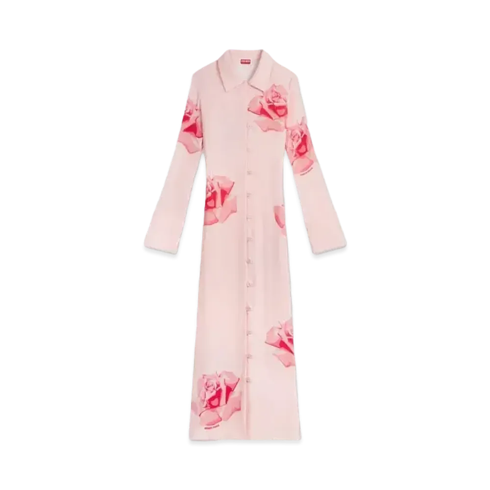 KENZO 'ROSE' Elevate Woven Cardigan "Faded Pink"