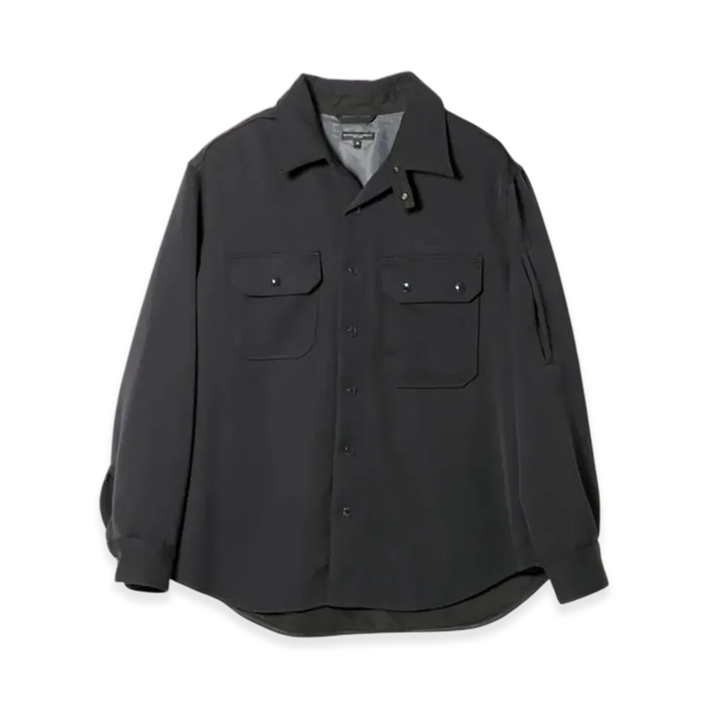 ENGINEERED GARMENTS CPO Shirt Jacket - Heavy Wool Elastique "Black"