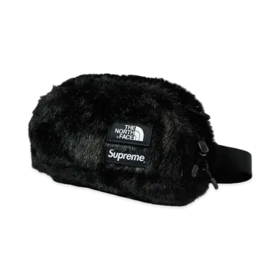 Supreme x The North Face Faux Fur Waist Bag "Black" NM82093I / NF0A5G87