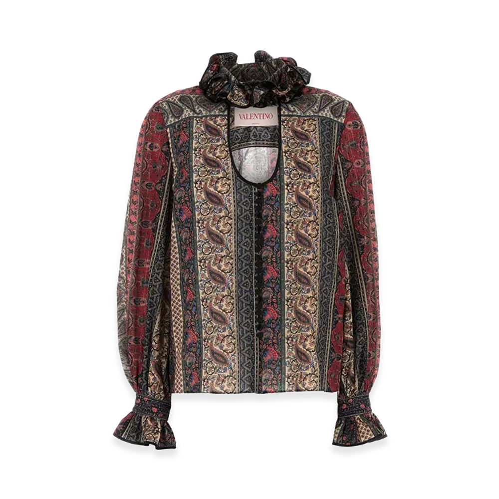 Valentino Women's Cotton Blend Blouse "Printed"