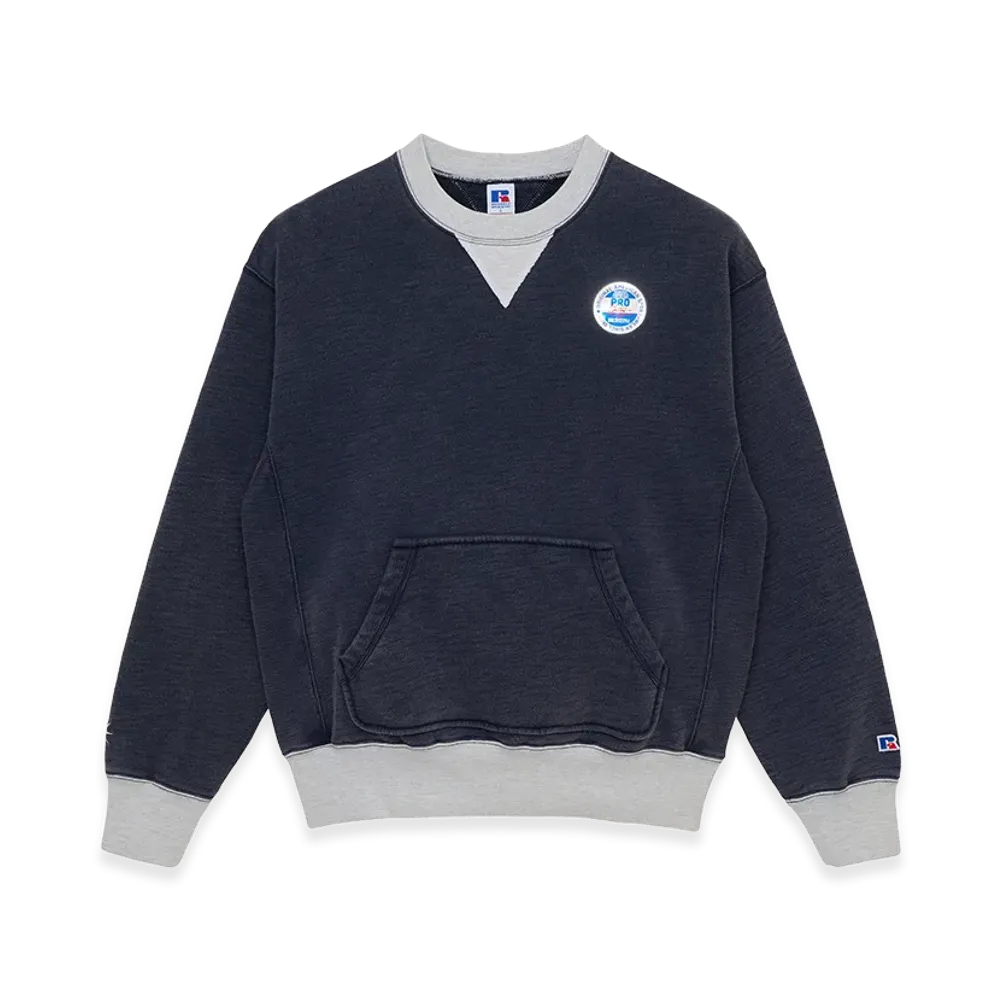 GDC x Russell x Project D Sunfaded Crew Sweatshirt "Navy"