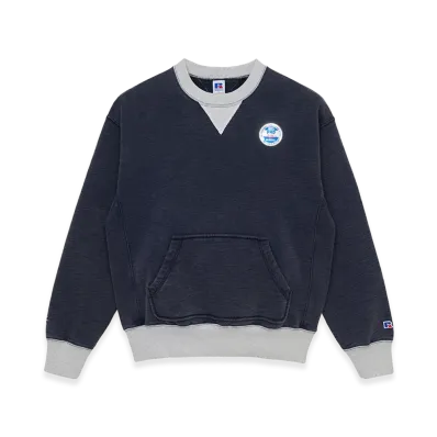 GDC x Russell x Project D Sunfaded Crew Sweatshirt "Navy"