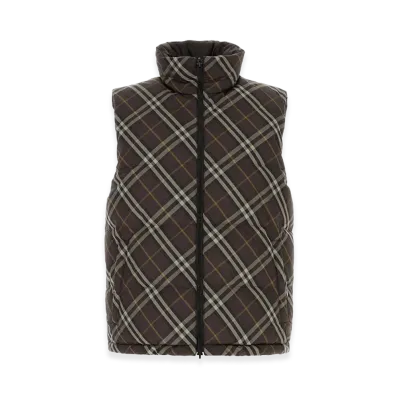 Burberry Embroidered Polyester Reversibile Down Jacket "Brown"