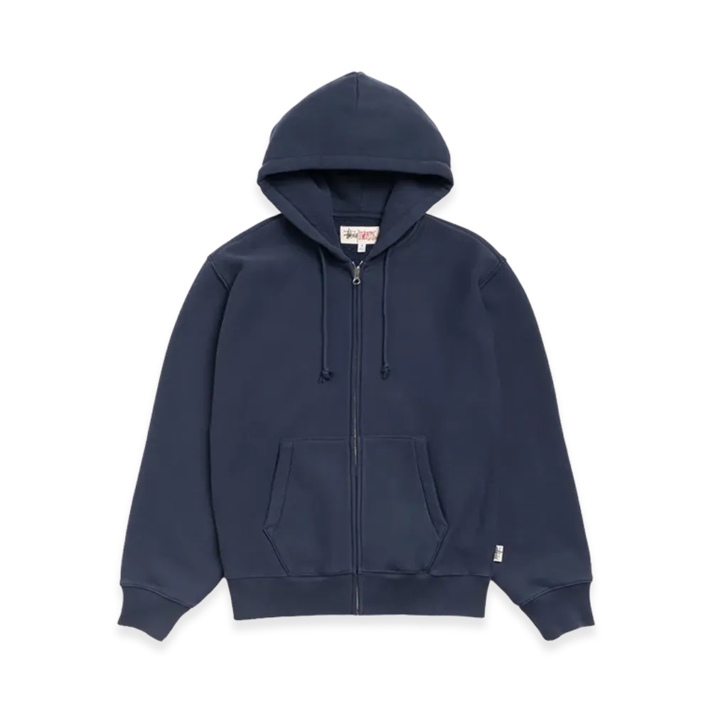 Stussy Fleece Zip Hoodie "Navy"