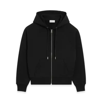 AMI PARIS Cotton Zipped Ami De Coeur Hoodie "Black"