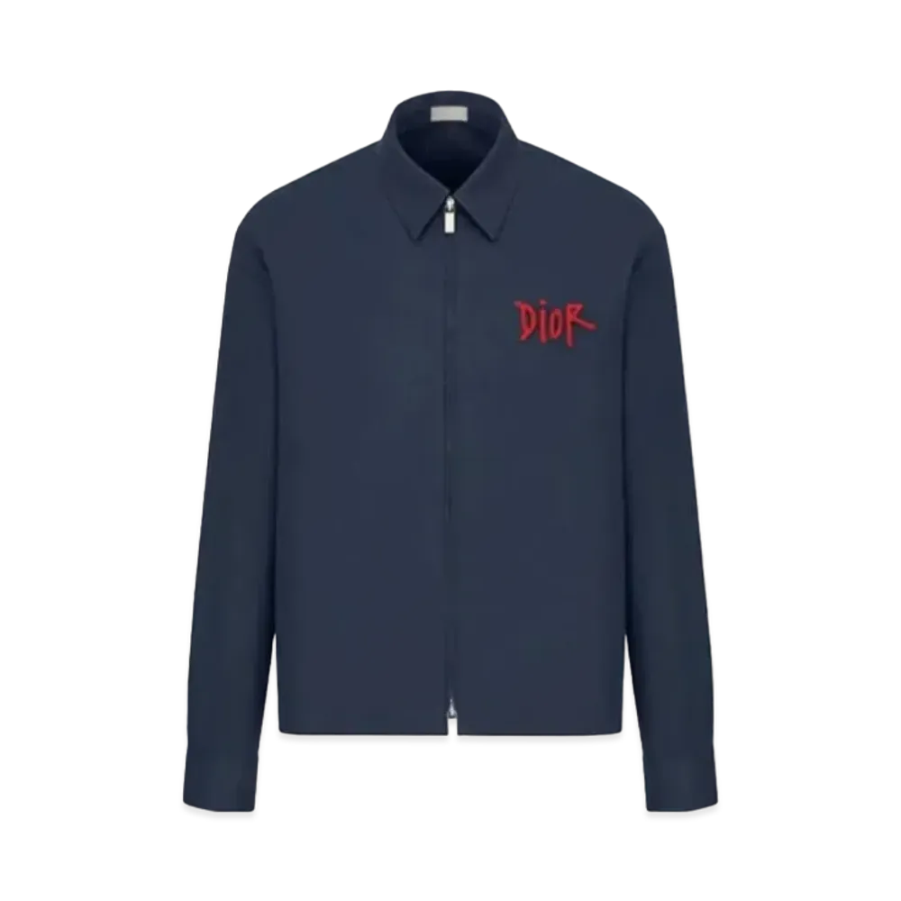 Dior x Shawn Stussy Zipped Overshirt "Navy"