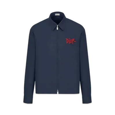 Dior x Shawn Stussy Zipped Overshirt "Navy"