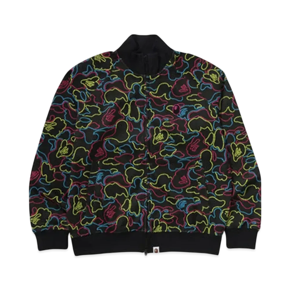 A BATHING APE Neon Camo Jacquard Track Jacket "Multi"