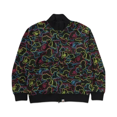 A BATHING APE Neon Camo Jacquard Track Jacket "Multi"
