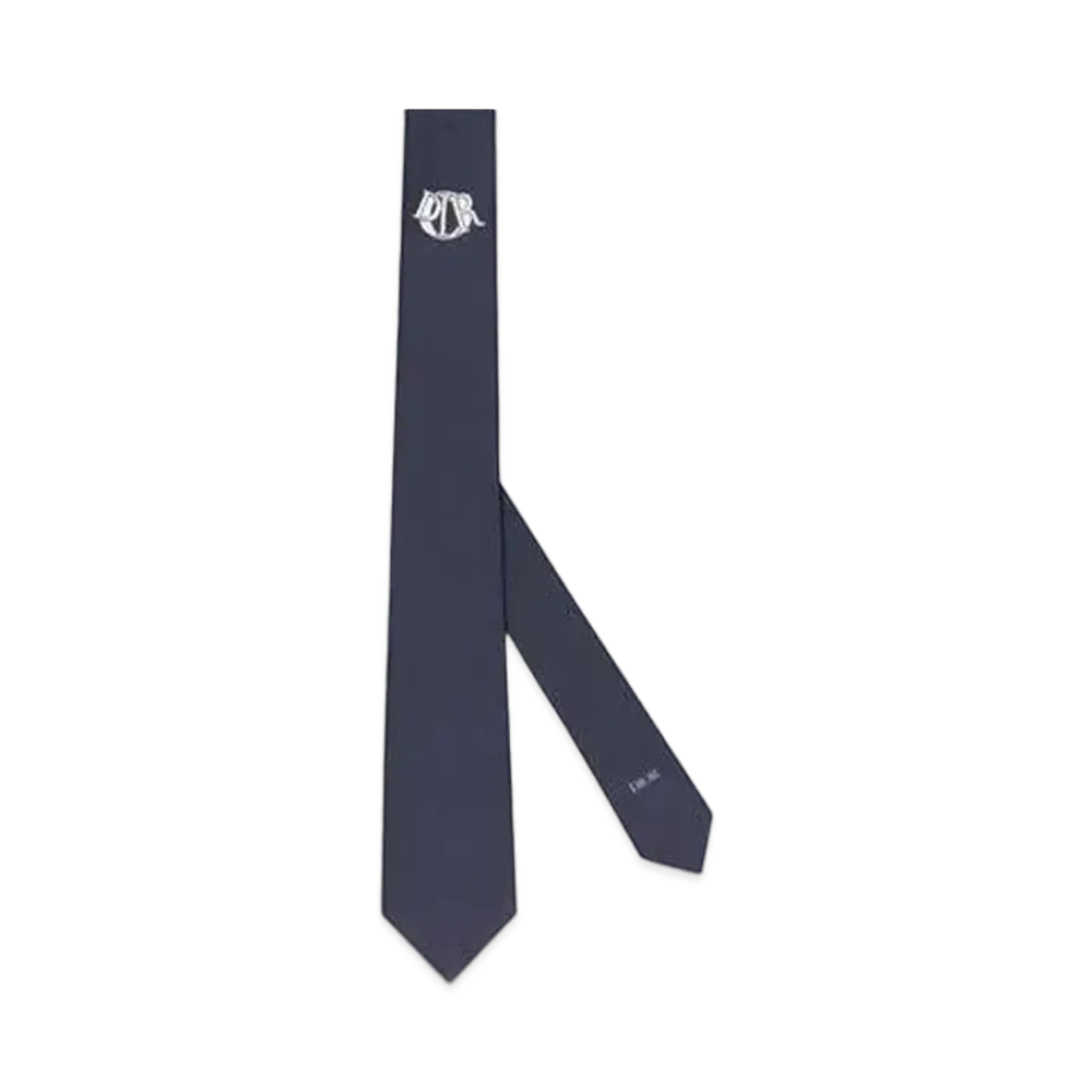 Dior Charm Tie Silk Blend "Navy Blue"