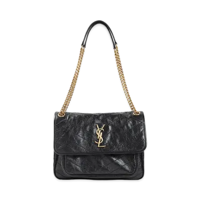 Saint Laurent Women's Niki Medium Soft Bag In Vintage Leather "Black"