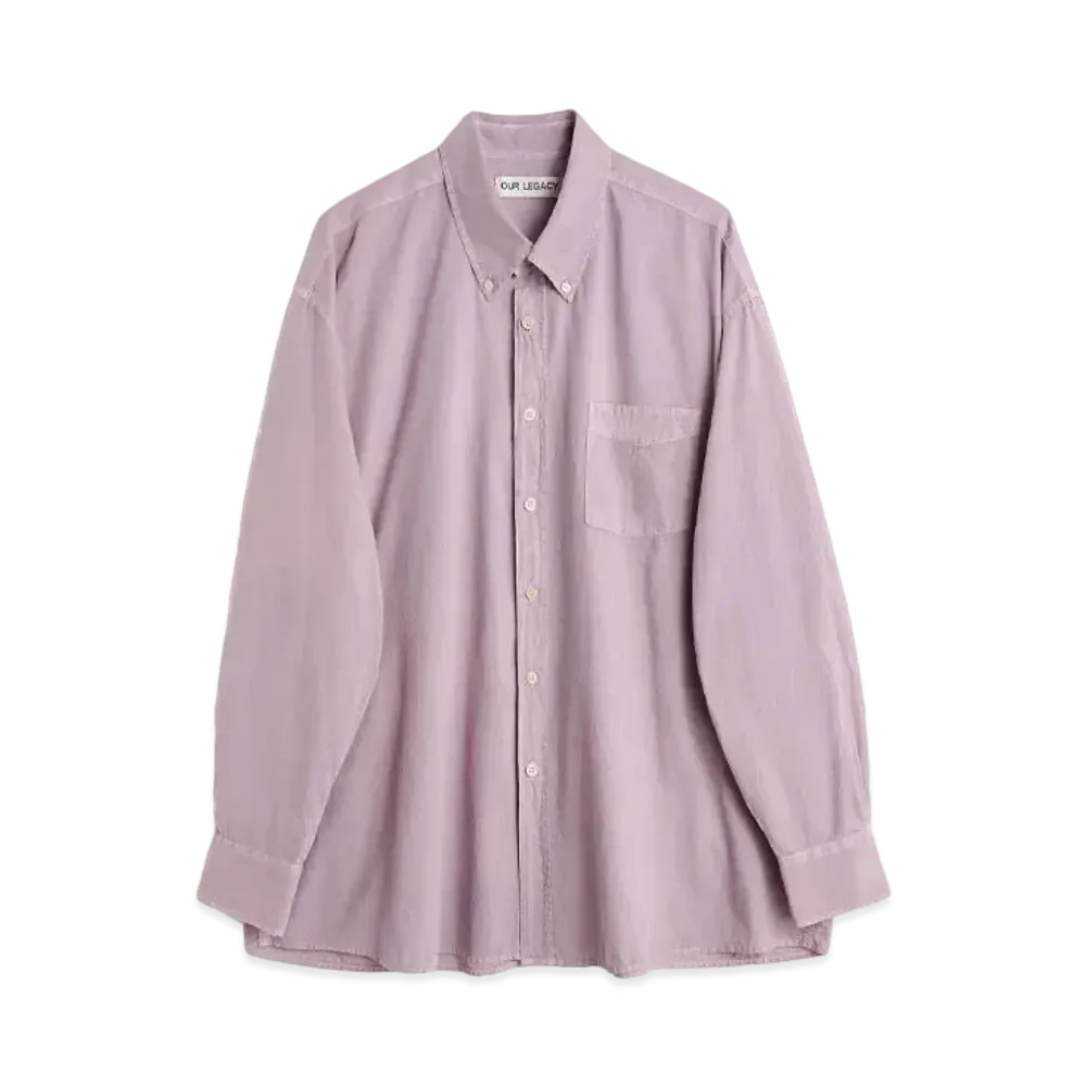OUR LEGACY Borrowed BD Shirt Cotton Voile "Dusty Lilac"