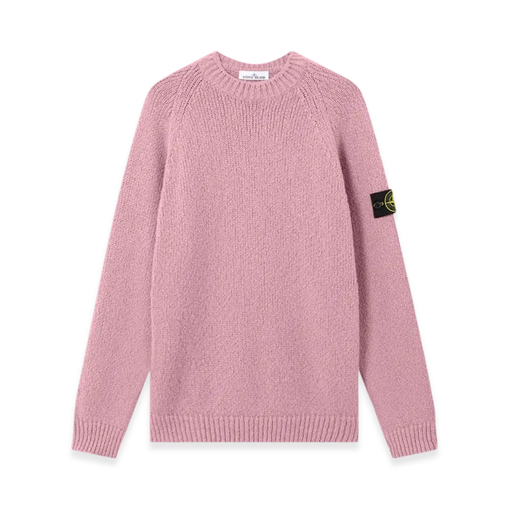Stone Island 5100050 Fancy Yarn Mouline Wool "Pink Lamenji"