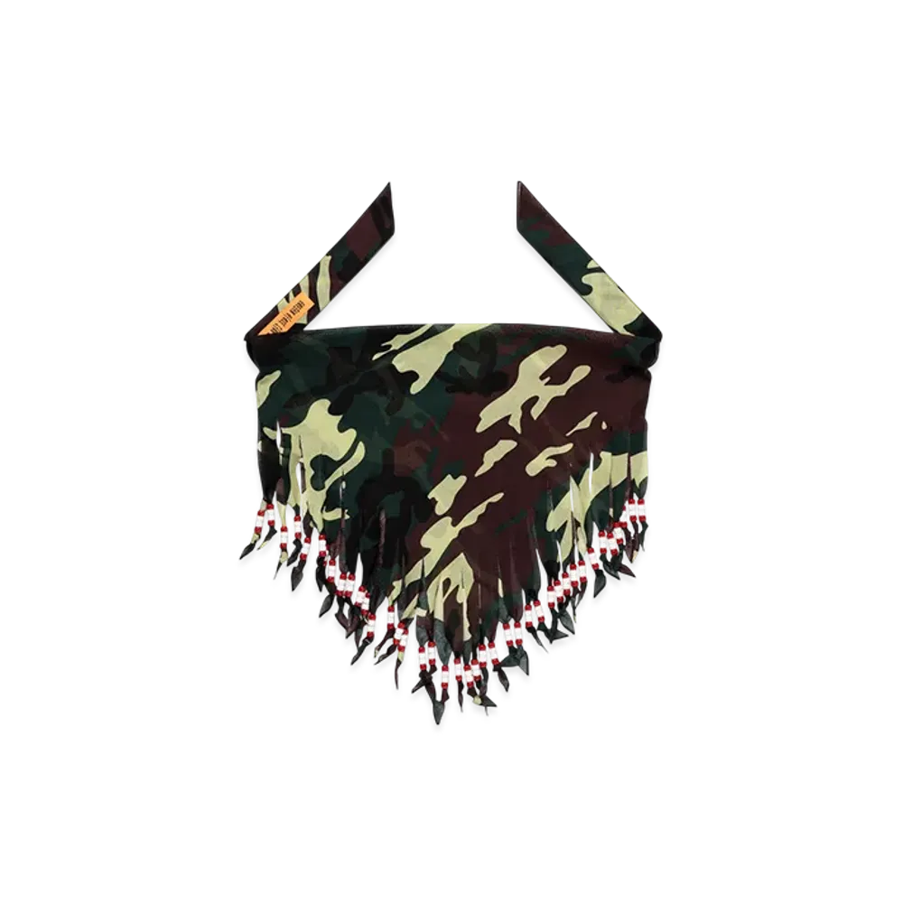Cactus Plant Flea Market Camo Beaded Bandana "Olivedrab"