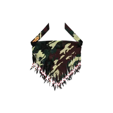 Cactus Plant Flea Market Camo Beaded Bandana "Olivedrab"