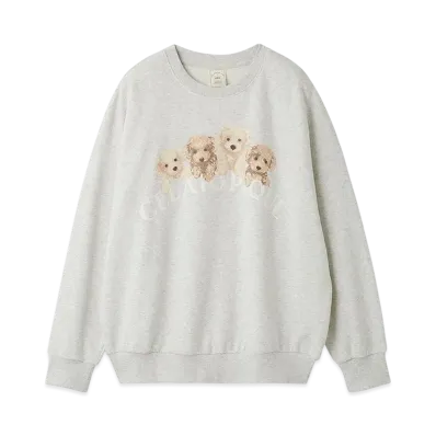 GELATO PIQUE Toy Poodle Fleece Pullover "Gray"