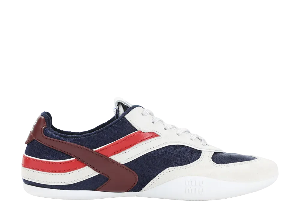 MIU MIU Women's Gymnasium Sneakers "Baltic Blue/Amaranto Red"